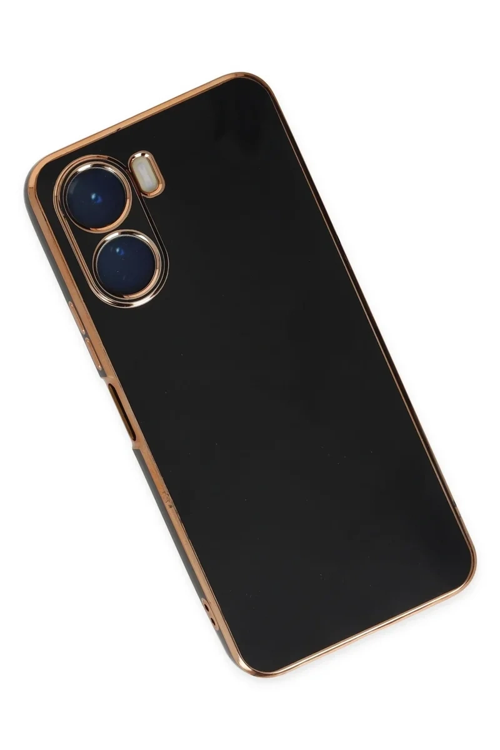 Newface Vivo Y16 Kılıf Volet Silikon - Siyah
