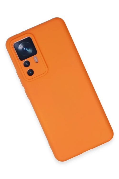 Newface Xiaomi Mi 12t Pro Kılıf Nano İçi Kadife Silikon - Turuncu