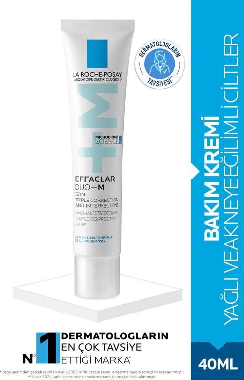 Effaclar Duo+M Yağlı, Akne/Sivilce Eğilimli Ciltler İçin Yüz Bakım Kremi 40Ml