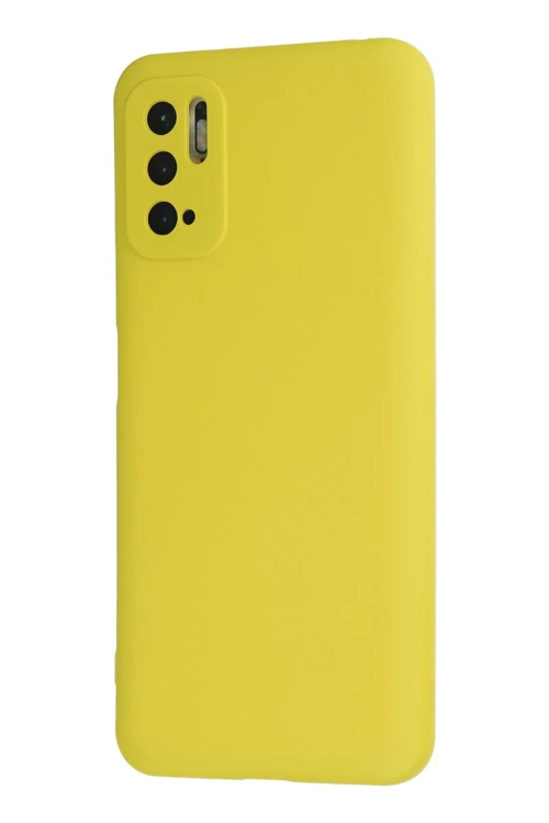 Newface Xiaomi Redmi Note 10 5g Kılıf Nano İçi Kadife Silikon - Sarı