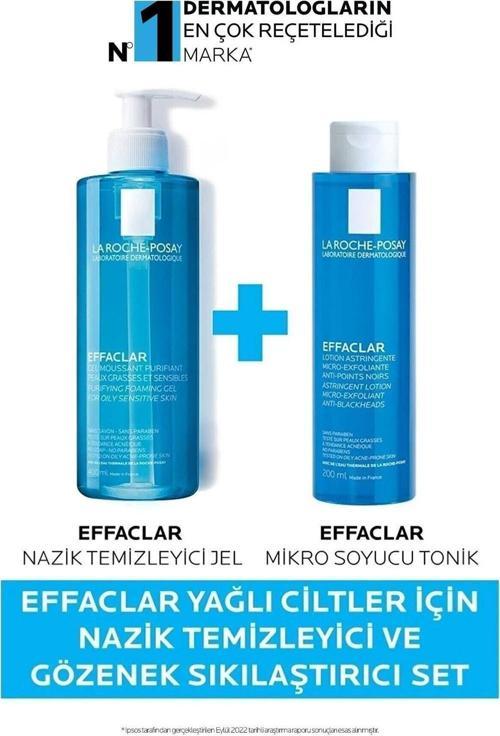 Effaclar Yağlı Ciltler Için Nazik Temizleyici Ve Gözenek Sıkılaştırıcı Set