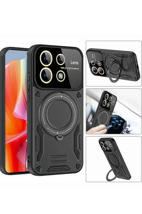 Newface Xiaomi Redmi Note 13 Pro 4g Kılıf Joy Lens Standlı Kapak - Lacivert