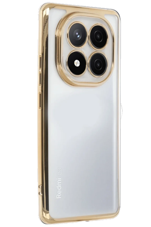 Newface Xiaomi Redmi Note 14 Pro 4g Kılıf Razer Lensli Silikon - Gold