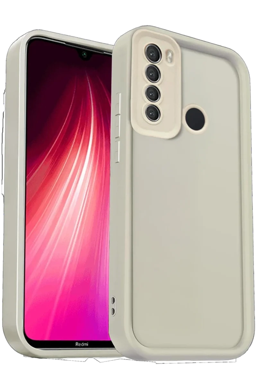 Newface Xiaomi Redmi Note 8 Kılıf Viera Silikon - Krem