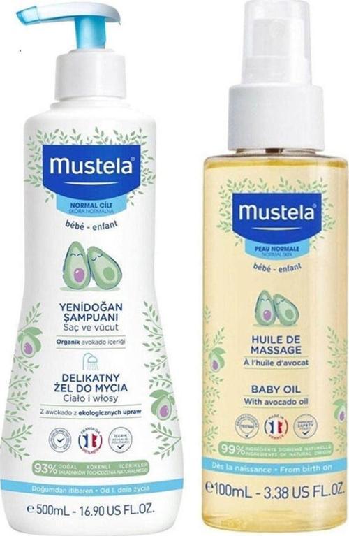 Gentle Cleansing Gel Yenidoğan Şampuanı 500 Ml - Mustela Bebek Bakım Masaj Yağı 100Ml
