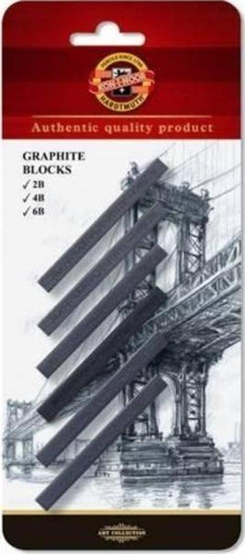 Koh-i Noor Graphite Blocks 6'lı Grafit Çubuk Seti