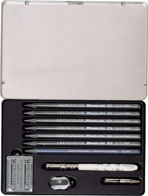 Monolith Box Graphite Drawing Set 11 Parça Metal Kutu (204 30)