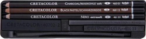 Charcoal Drawing Set Kömür Çizim Seti 8 Parça Metal Kutu (460 08)