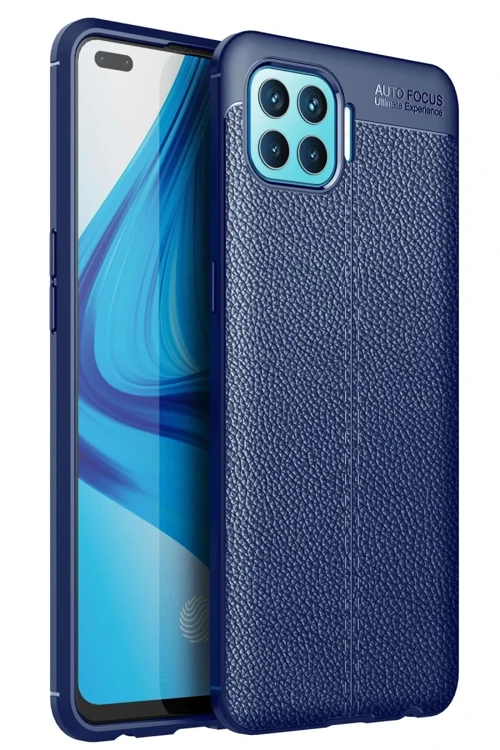 Oppo Reno 4 Lite Kılıf Auto Focus Kapak - Lacivert