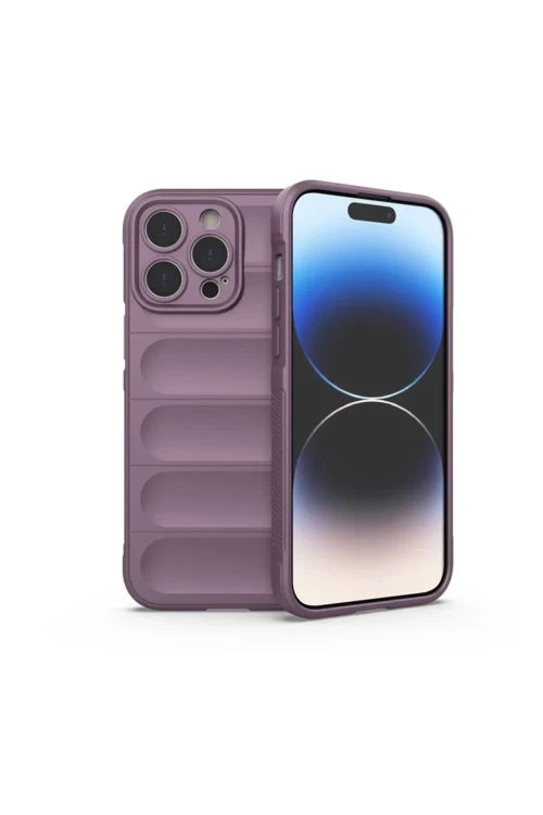 Apple iPhone 15 Pro Max Kılıf Optimum Silikon - Mor