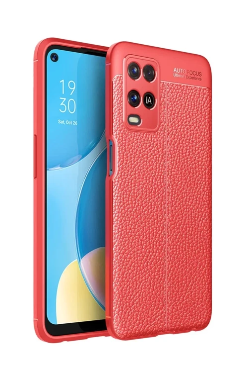 Oppo A54 4G Kılıf Auto Focus Kapak - Kırmızı