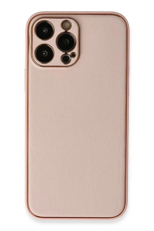 Apple iPhone 13 Pro Kılıf Coco Deri Silikon Kapak - Pembe