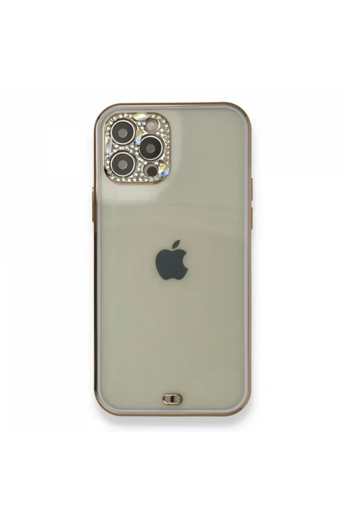 Apple iPhone 12 Pro Kılıf Liva Taşlı Silikon - Mor