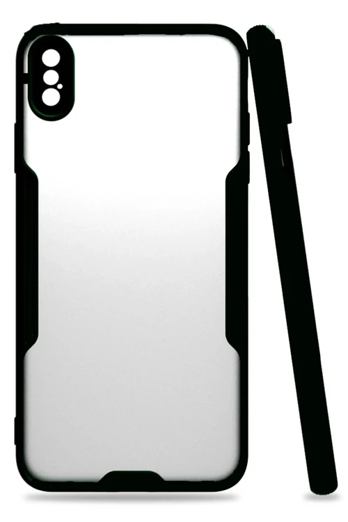 Apple iPhone XS Max Kılıf Platin Silikon - Siyah