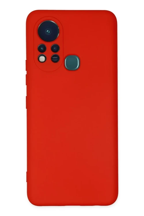 İnfinix Hot 11s Kılıf Nano içi Kadife Silikon - Kırmızı
