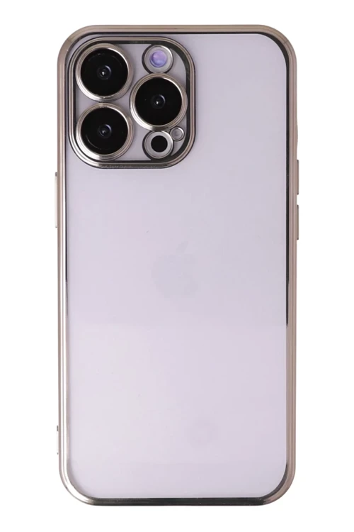 Apple iPhone 14 Pro Kılıf Razer Lensli Silikon - Gold