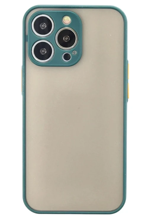 Apple iPhone 13 Pro Max Kılıf Montreal Silikon Kapak - Yeşil