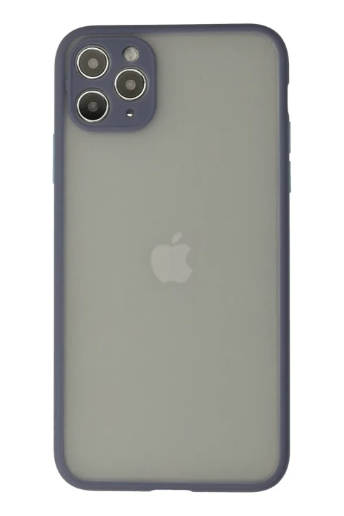 Apple iPhone 12 Pro Max Kılıf Montreal Silikon Kapak - Gri