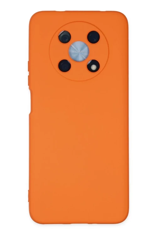 Huawei Nova Y90 Kılıf Nano içi Kadife Silikon - Turuncu