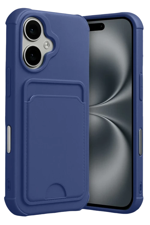 Apple iPhone 17 Kelvin Kartvizitli Silikon - Lacivert