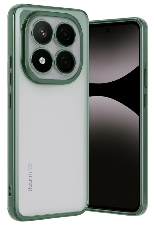 Xiaomi Redmi Note 14 Pro Plus Kılıf Razer Lensli Silikon - Yeşil