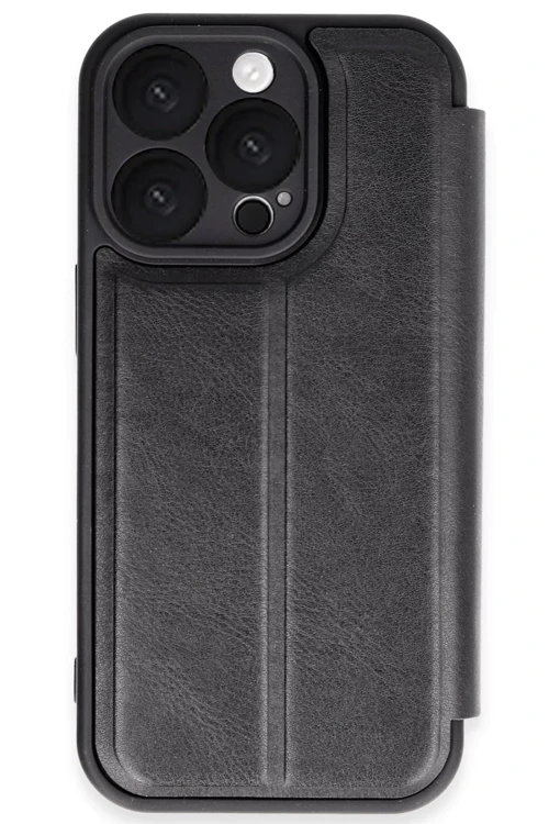 Apple iPhone 16 Pro Max Kılıf Flip Cover - Siyah