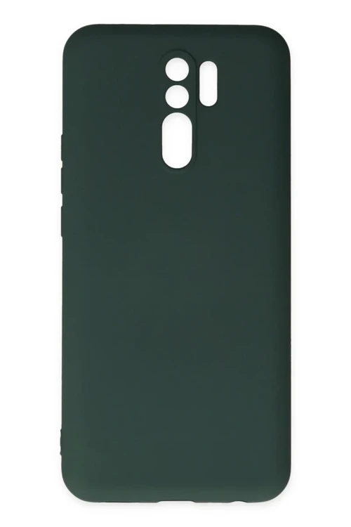 Xiaomi Redmi 9 Kılıf Nano içi Kadife Silikon - Koyu Yeşil