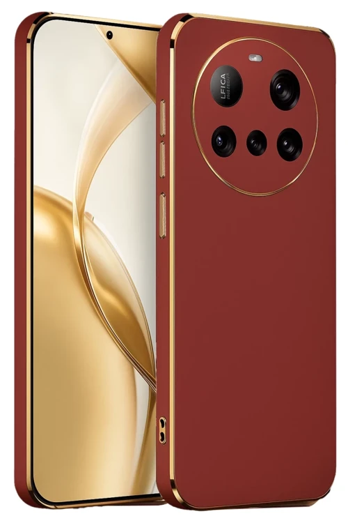 Xiaomi Mi 15 Ultra Kılıf Volet Silikon - Kırmızı
