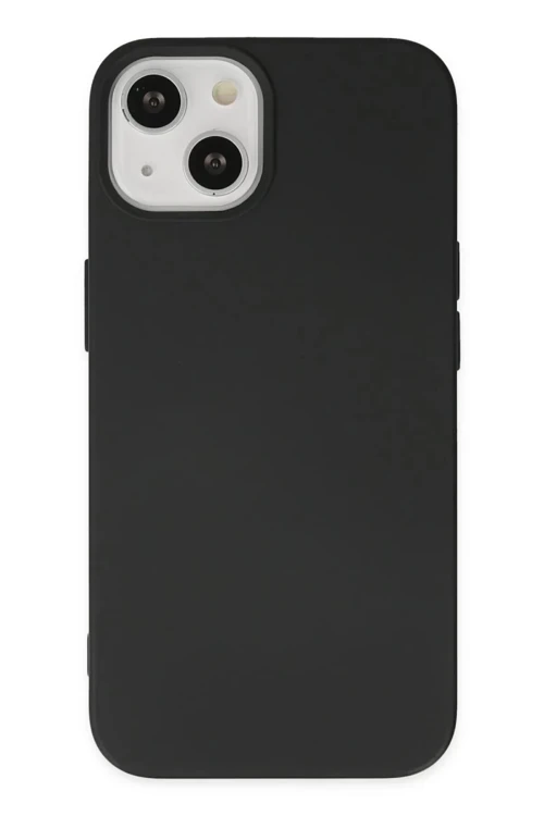 Apple iPhone 14 Kılıf Nano içi Kadife Silikon - Siyah