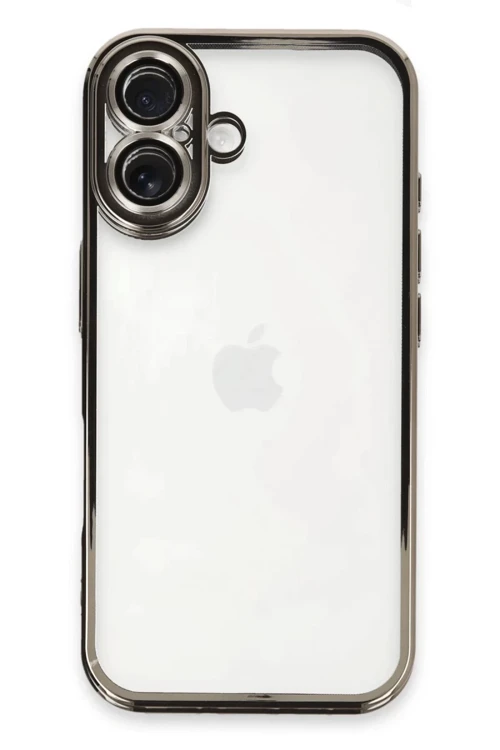 Apple iPhone 16 Plus Kılıf Razer Lensli Silikon - Titanyum Gri
