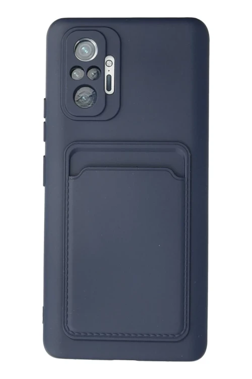 Xiaomi Redmi Note 10 Pro Kılıf Kelvin Kartvizitli Silikon - Lacivert