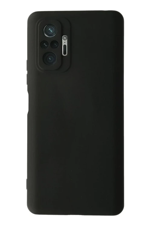 Xiaomi Redmi Note 10 Pro Kılıf Nano içi Kadife Silikon - Siyah