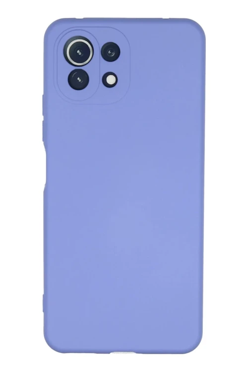 Xiaomi Mİ 11 Lite Kılıf Nano içi Kadife Silikon - Lila