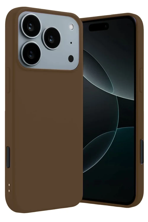 Apple iPhone 17 Pro First Silikon - Kahverengi