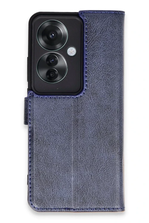 Oppo Reno 11F Kılıf Trend S Plus Kapaklı Kılıf - Lacivert