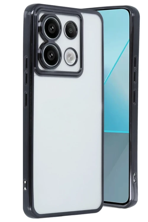 Xiaomi Poco X6 Kılıf Razer Lensli Silikon - Siyah