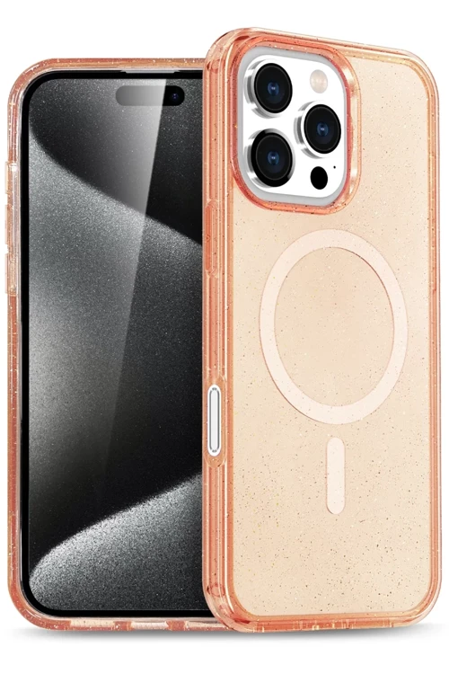 Apple iPhone 16 Pro Star Magsafe Kapak - Turuncu