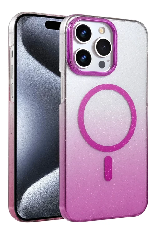 Apple iPhone 14 Pro Max Glossy Magsafe Kapak - Mor