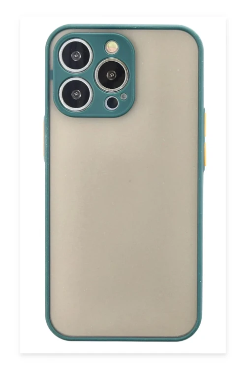 Apple iPhone 15 Pro Kılıf Montreal Silikon Kapak - Yeşil