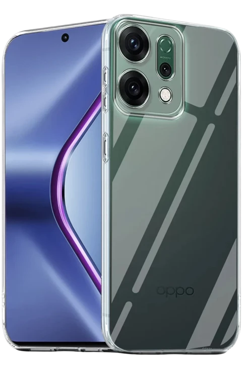 Oppo Reno 14 Kılıf Lüx Şeffaf Silikon - Şeffaf
