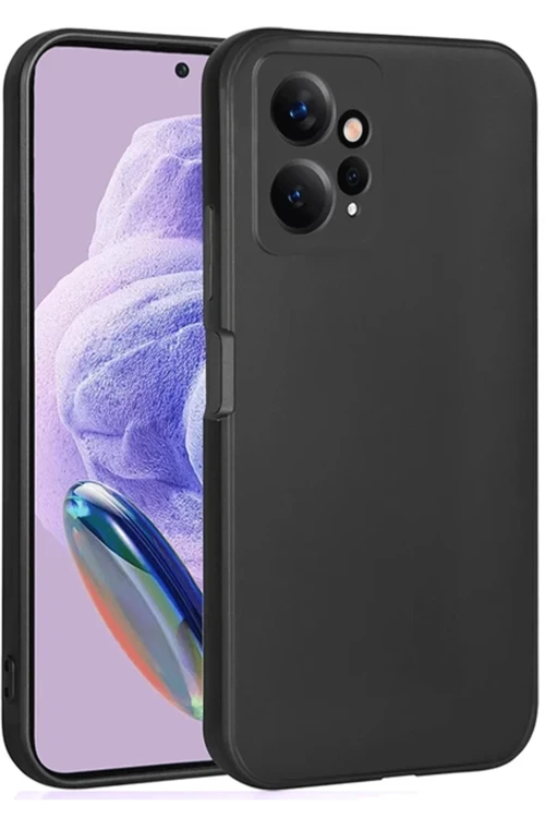 Xiaomi Redmi Note 12 4G Kılıf First Silikon - Siyah