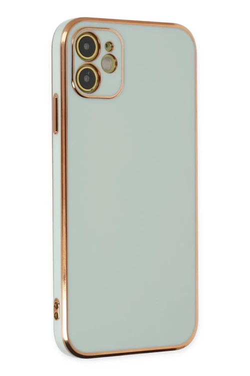 Apple iPhone 12 Kılıf Volet Silikon - Açık Yeşil