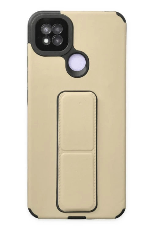 Xiaomi Redmi 9C Kılıf Mega Standlı Silikon - Gold