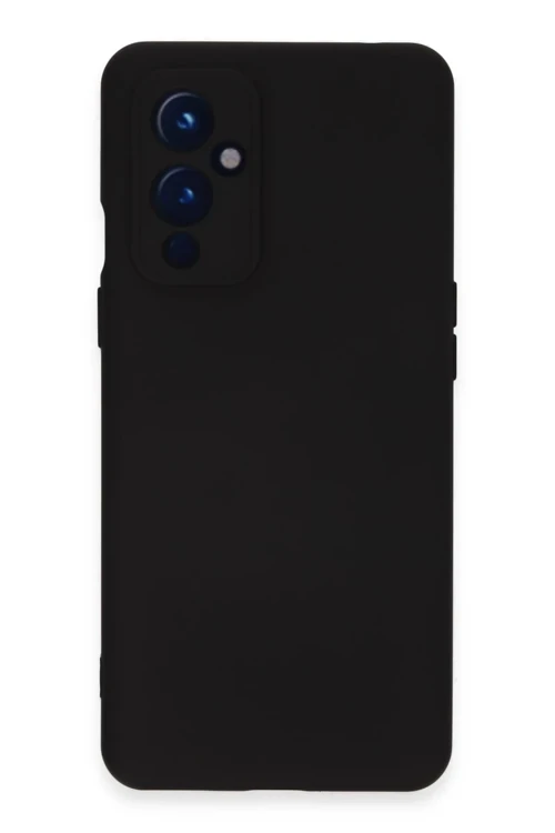 One Plus 9 Kılıf Nano içi Kadife Silikon - Siyah