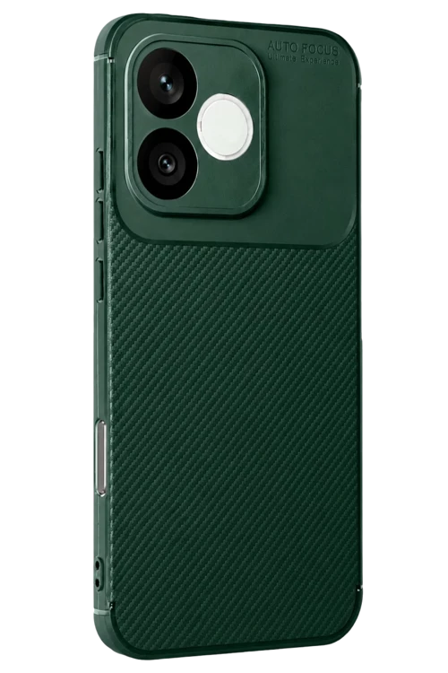 Huawei Honor 600 Lite Auto Focus Karbon Kapak - Koyu Yeşil
