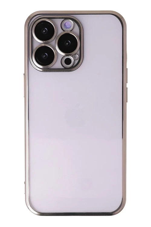 Apple iPhone 14 Pro Max Kılıf Razer Lensli Silikon - Gold