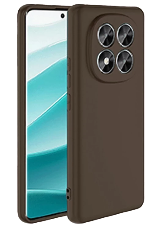 Xiaomi Redmi Note 14 Pro 5G Kılıf First Silikon - Kahverengi