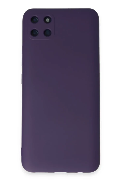 Realme C11 Kılıf Nano içi Kadife Silikon - Mor