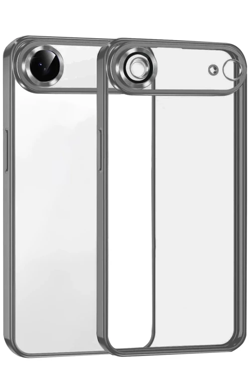Apple iPhone 17 Air Razer Lensli Silikon - Titan Gri