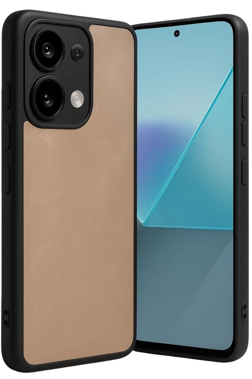 Xiaomi Redmi Note 13 4G Kılıf Aras Deri Kapak - Pudra